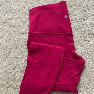 Pink Lululemon align pants sz 8